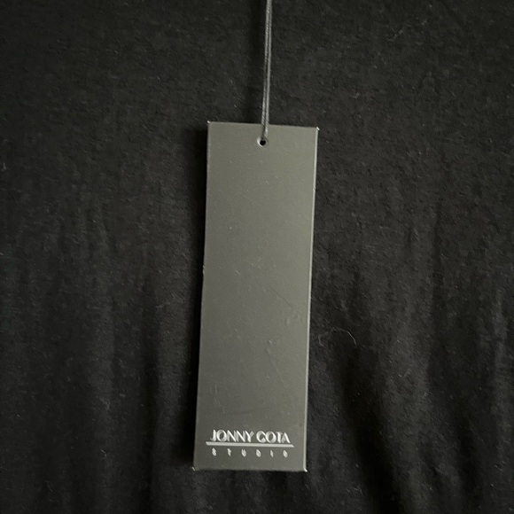 NWT JONNY COTA ASYMMETRICAL MINI DRESS IN BLACK - Picture 8 of 13